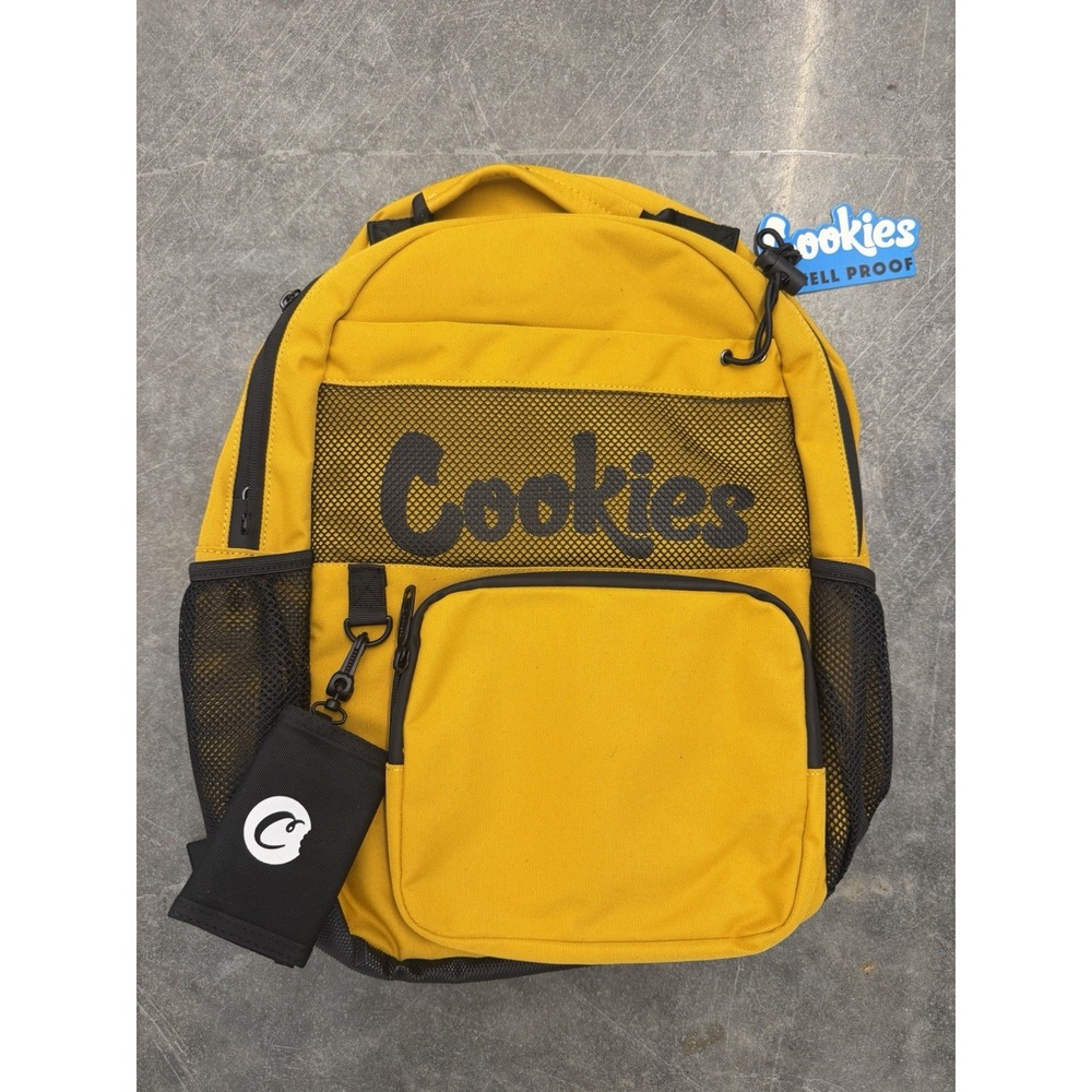Cookies Sf Stasher Smell Proof Large Backpack Black & Yellow UNISEX